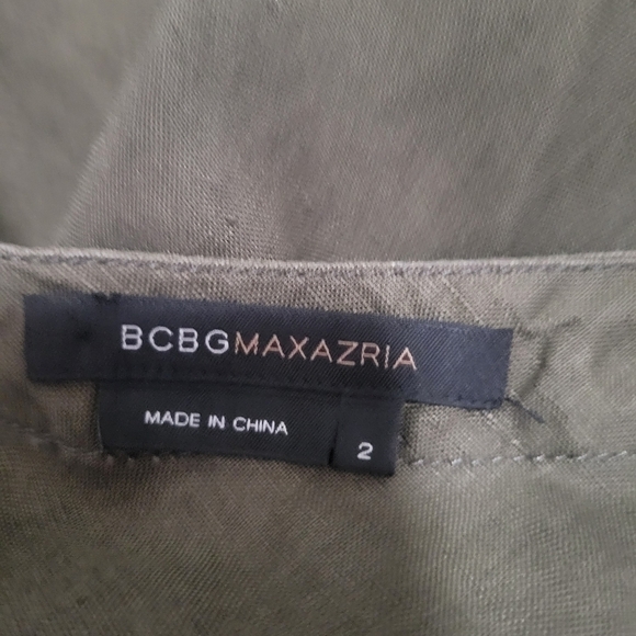 BCBGMAXAZRIA linen blend skirt with belt size 2 - Picture 6 of 10